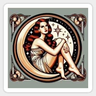 Lana Del Rey - Deco Moon Night Sticker